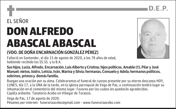 DON ALFREDO ABASCAL ABASCAL