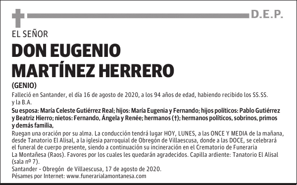DON EUGENIO MARTÍNEZ HERRERO