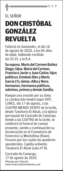 DON CRISTÓBAL GONZÁLEZ REVUELTA