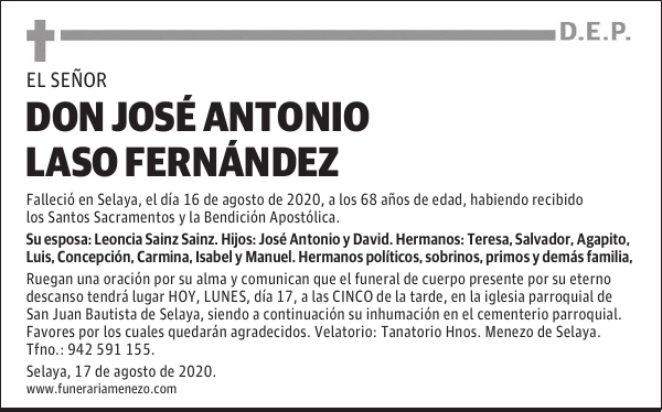 DON JOSÉ ANTONIO LASO FERNÁNDEZ