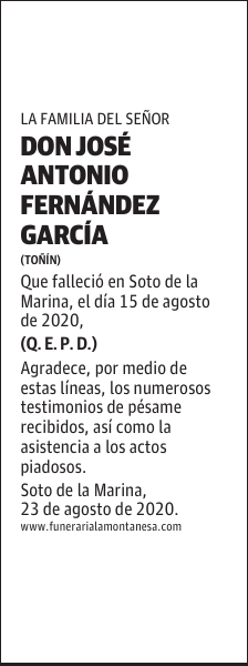 DON JOSÉ ANTONIO FERNÁNDEZ GARCÍA