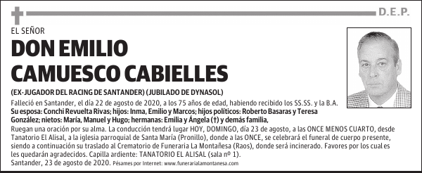 DON EMILIO CAMUESCO CABIELLES