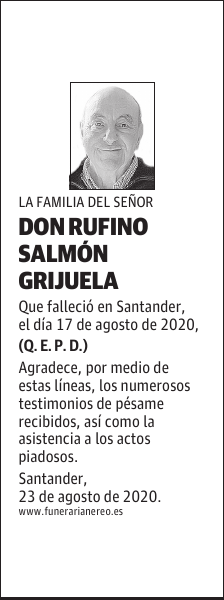 DON RUFINO SALMÓN GRIJUELA