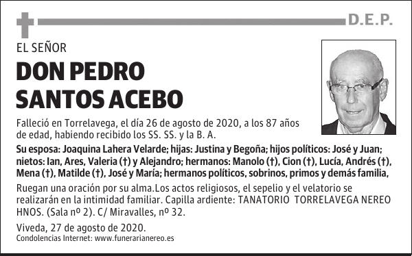 DON PEDRO SANTOS ACEBO