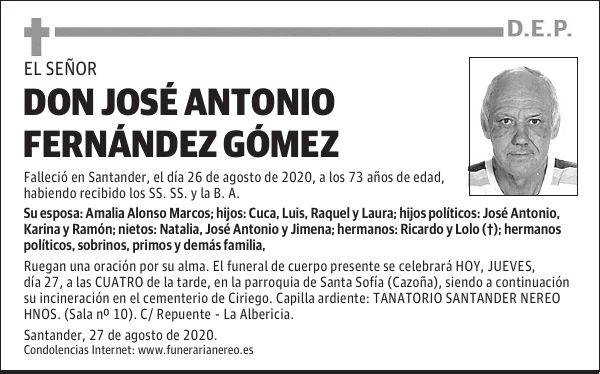 DON JOSÉ ANTONIO FERNÁNDEZ GÓMEZ