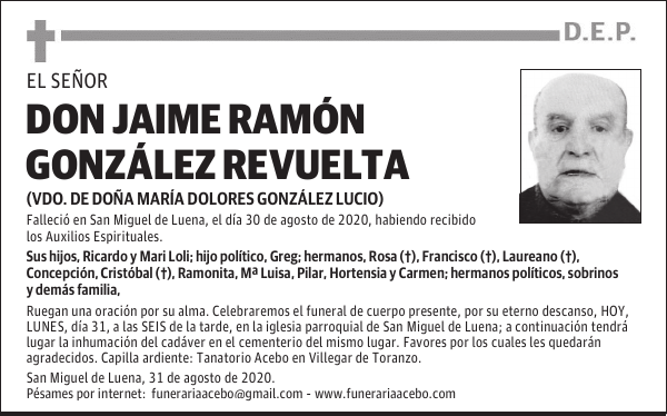 DON JAIME RAMÓN GONZÁLEZ REVUELTA