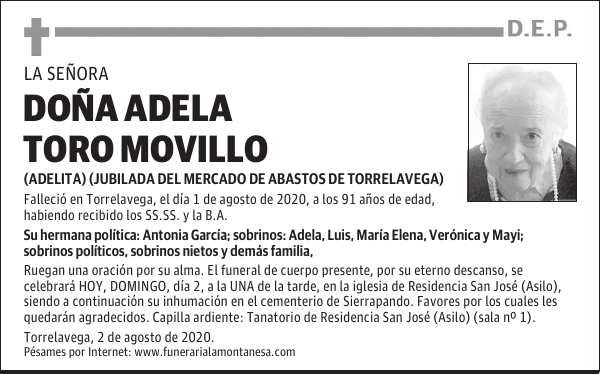 DOÑA ADELA TORO MOVILLO