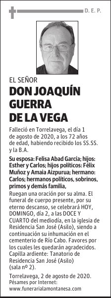 DON JOAQUÍN GUERRA DE LA VEGA