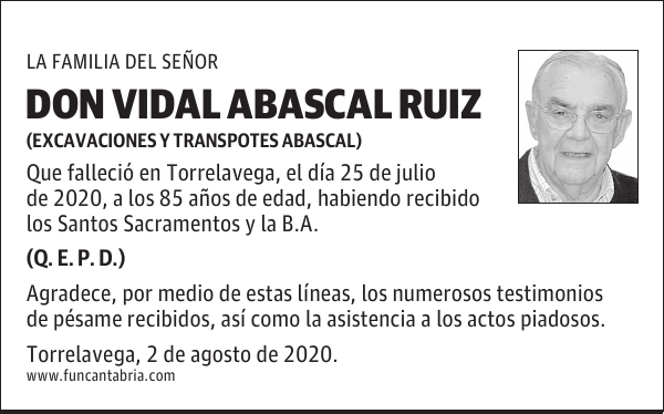 DON VIDAL ABASCAL RUIZ