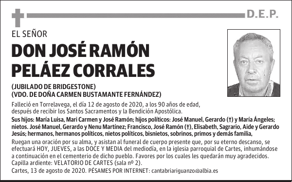 DON JOSÉ RAMÓN PELÁEZ CORRALES