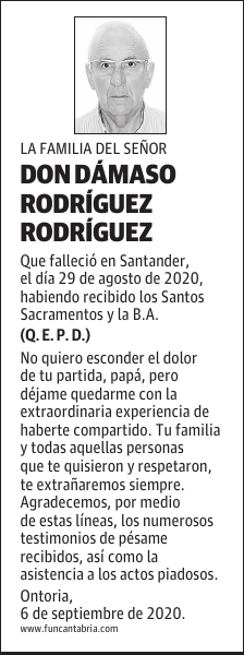 DON DÁMASO RODRÍGUEZ RODRÍGUEZ