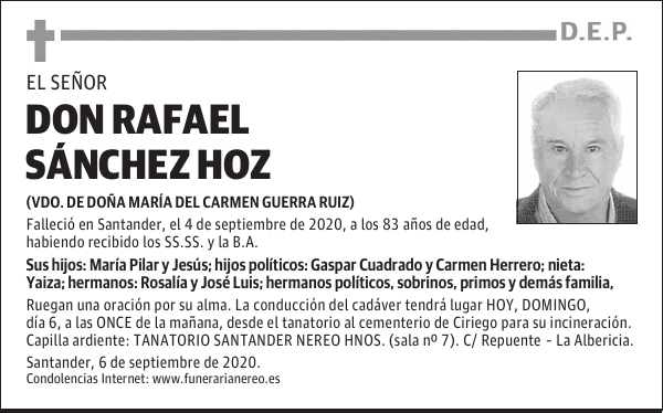 DON RAFAEL SÁNCHEZ HOZ