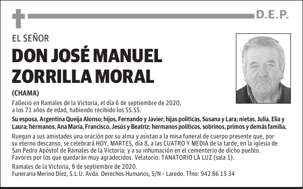 DON JOSÉ MANUEL ZORRILLA MORAL