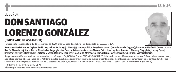 DON SANTIAGO LORENZO GONZÁLEZ