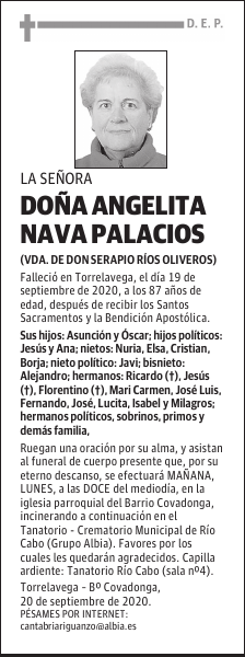 DOÑA ANGELITA NAVA PALACIOS