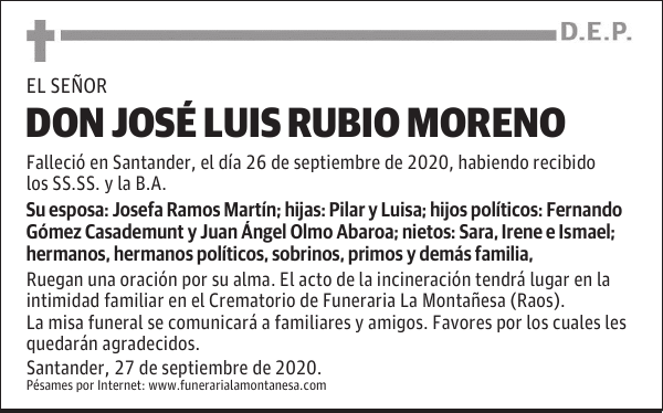 DON JOSÉ LUIS RUBIO MORENO