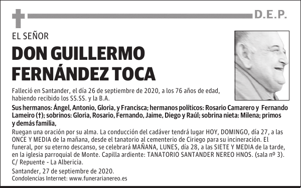 DON GUILLERMO FERNÁNDEZ TOCA