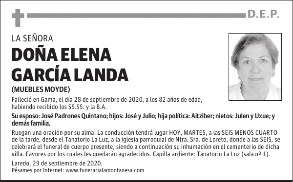 DOÑA ELENA GARCÍA LANDA