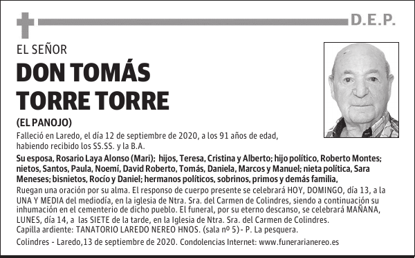 DON TOMÁS TORRE TORRE