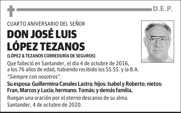 DON JOSÉ LUIS LÓPEZ TEZANOS