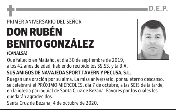 DON RUBÉN BENITO GONZÁLEZ