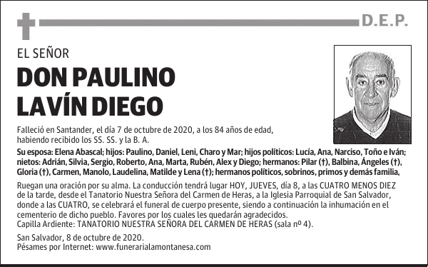 DON PAULINO LAVÍN DIEGO