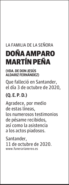 DOÑA AMPARO MARTÍN PEÑA
