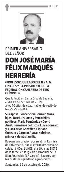 DON JOSÉ MARÍA FÉLIX MARQUÉS HERRERÍA