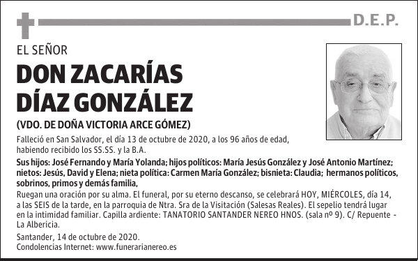 DON ZACARÍAS DÍAZ GONZÁLEZ