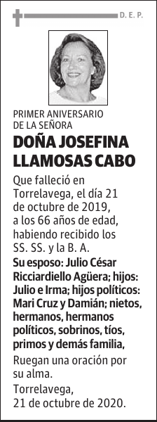 DOÑA JOSEFINA LLAMOSAS CABO