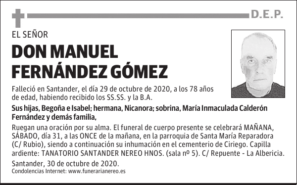 DON MANUEL FERNÁNDEZ GÓMEZ