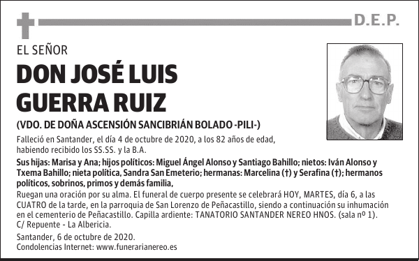 DON JOSÉ LUIS GUERRA RUIZ