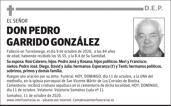 DON PEDRO GARRIDO GONZÁLEZ