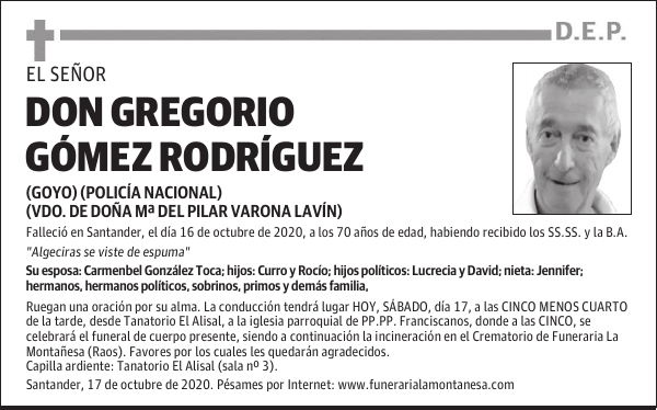 DON GREGORIO GÓMEZ RODRÍGUEZ