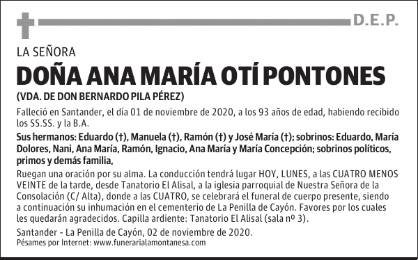 DOÑA ANA MARÍA OTÍ PONTONES