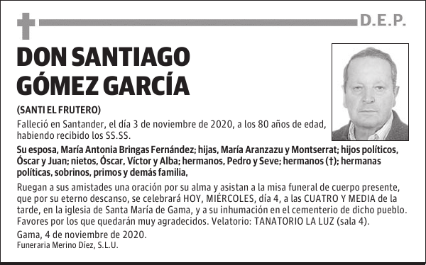 DON SANTIAGO GÓMEZ GARCÍA