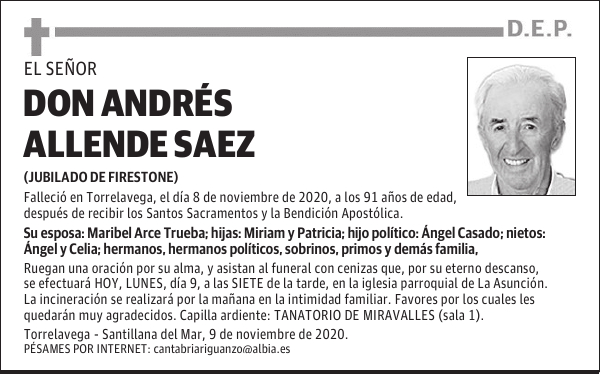 DON ANDRÉS ALLENDE SAEZ