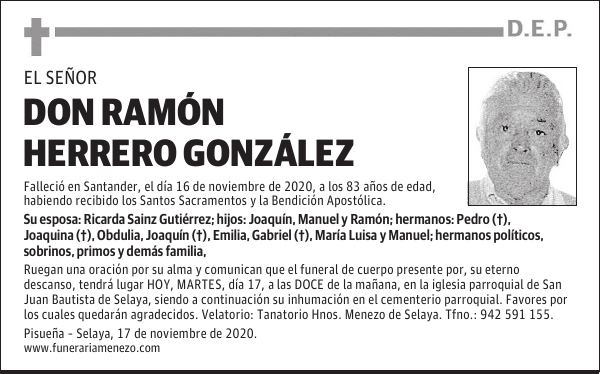 DON RAMÓN HERRERO GONZÁLEZ