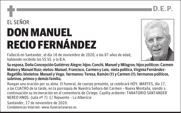 DON MANUEL RECIO FERNÁNDEZ