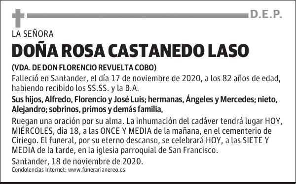 DOÑA ROSA CASTANEDO LASO