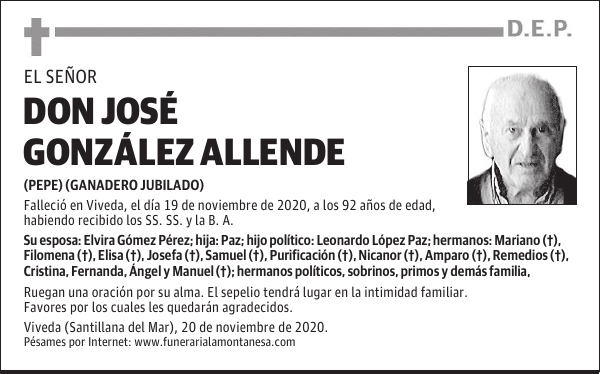 DON JOSÉ GONZÁLEZ ALLENDE