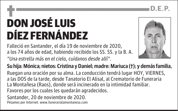 DON JOSÉ LUIS DÍEZ FERNÁNDEZ