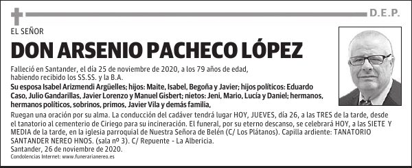 DON ARSENIO PACHECO LÓPEZ
