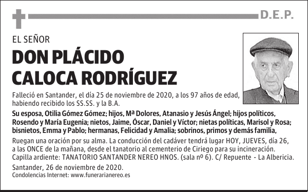 DON PLÁCIDO CALOCA RODRÍGUEZ