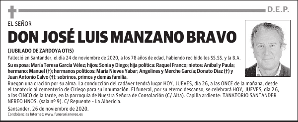 DON JOSÉ LUIS MANZANO BRAVO