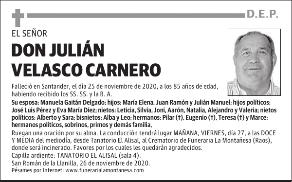 DON JULIÁN VELASCO CARNERO