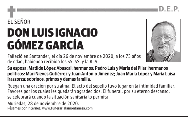 DON LUIS IGNACIO GÓMEZ GARCÍA