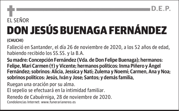 DON JESÚS BUENAGA FERNÁNDEZ