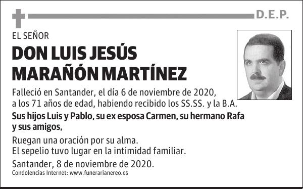 DON LUIS JESÚS MARAÑÓN MARTÍNEZ