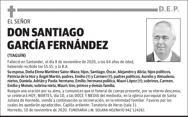 DON SANTIAGO GARCÍA FERNÁNDEZ